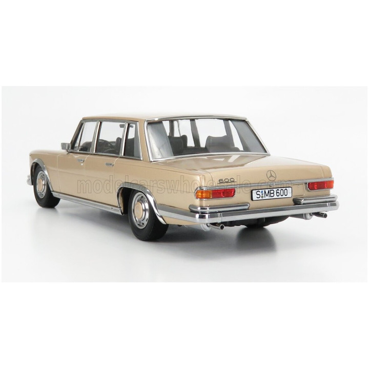 KK SCALE MERCEDES BENZ S-CLASS 600 PULLMAN (W100) 1963 - GOLD MET 1/18