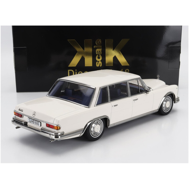 KK SCALE MERCEDES BENZ S-CLASS 600 PULLMAN (W100) 1963 - WHITE 1/18