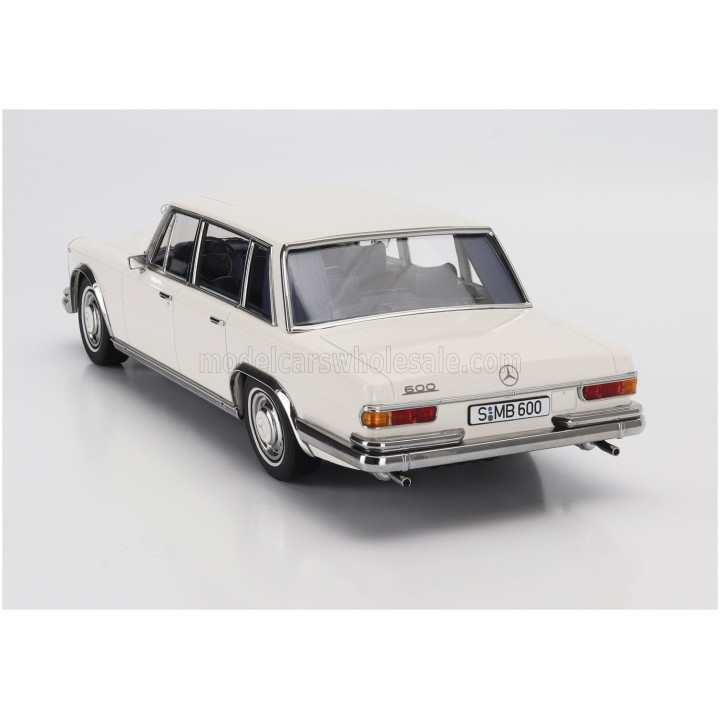 KK SCALE MERCEDES BENZ S-CLASS 600 PULLMAN (W100) 1963 - WHITE 1/18