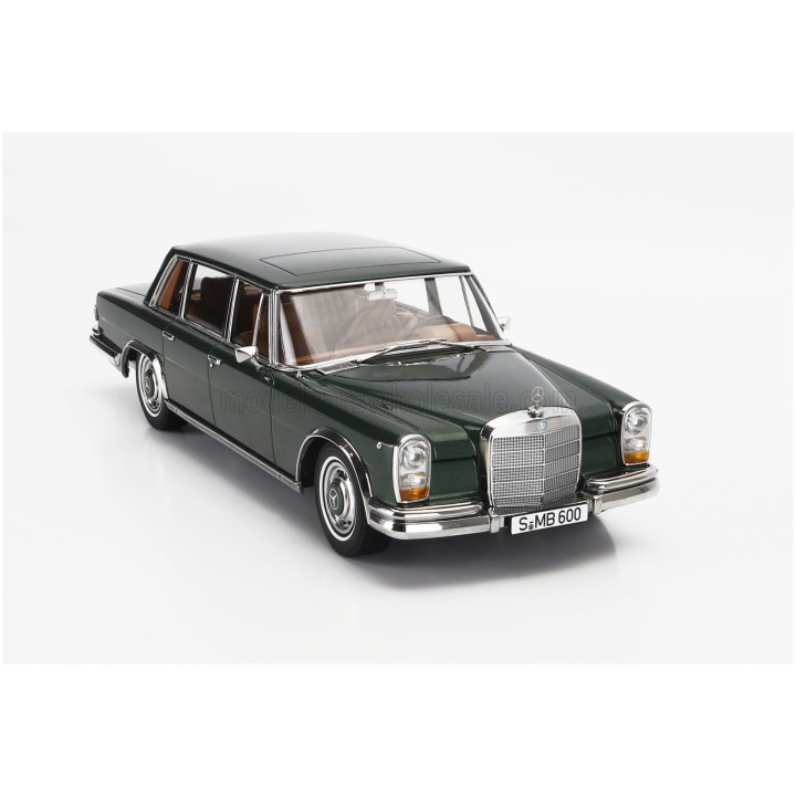 KK SCALE MERCEDES BENZ S-CLASS 600 PULLMAN (W100) 1963 - GREEN MET 1/18