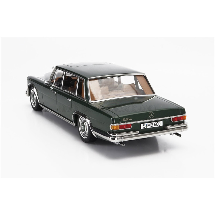 KK SCALE MERCEDES BENZ S-CLASS 600 PULLMAN (W100) 1963 - GREEN MET 1/18