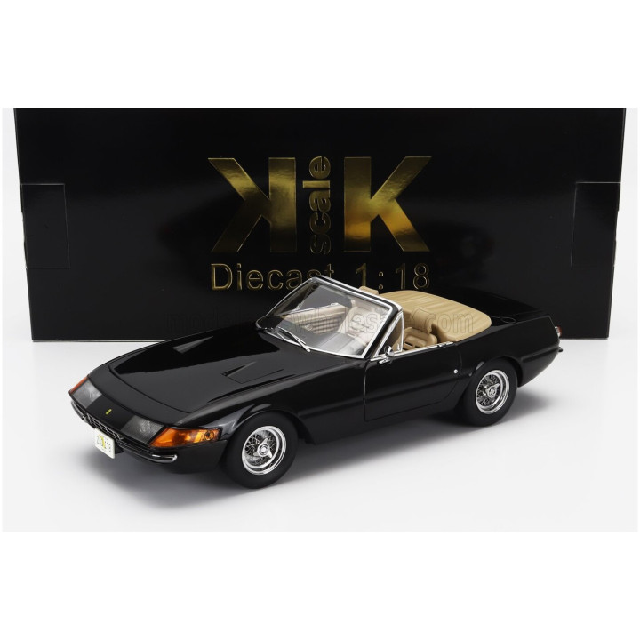 KK SCALE FERRARI 365 GTS DAYTONA SPIDER 1-SERIES OPEN USA VERSION 1969 - BLACK 1/18