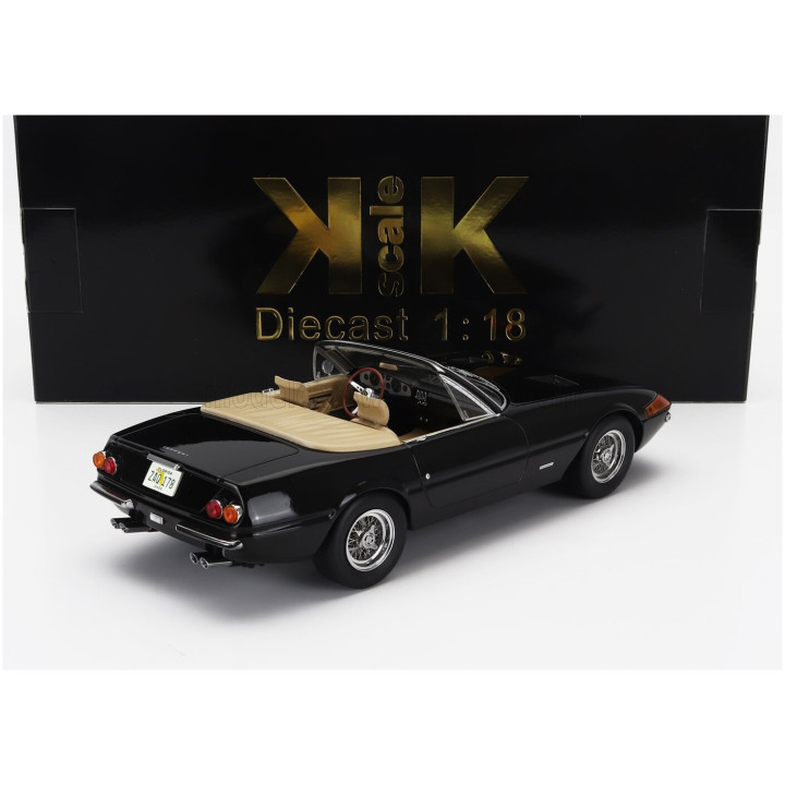 KK SCALE FERRARI 365 GTS DAYTONA SPIDER 1-SERIES OPEN USA VERSION 1969 - BLACK 1/18
