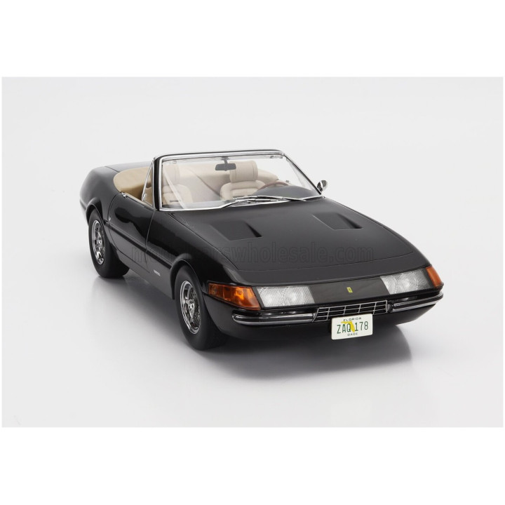 KK SCALE FERRARI 365 GTS DAYTONA SPIDER 1-SERIES OPEN USA VERSION 1969 - BLACK 1/18