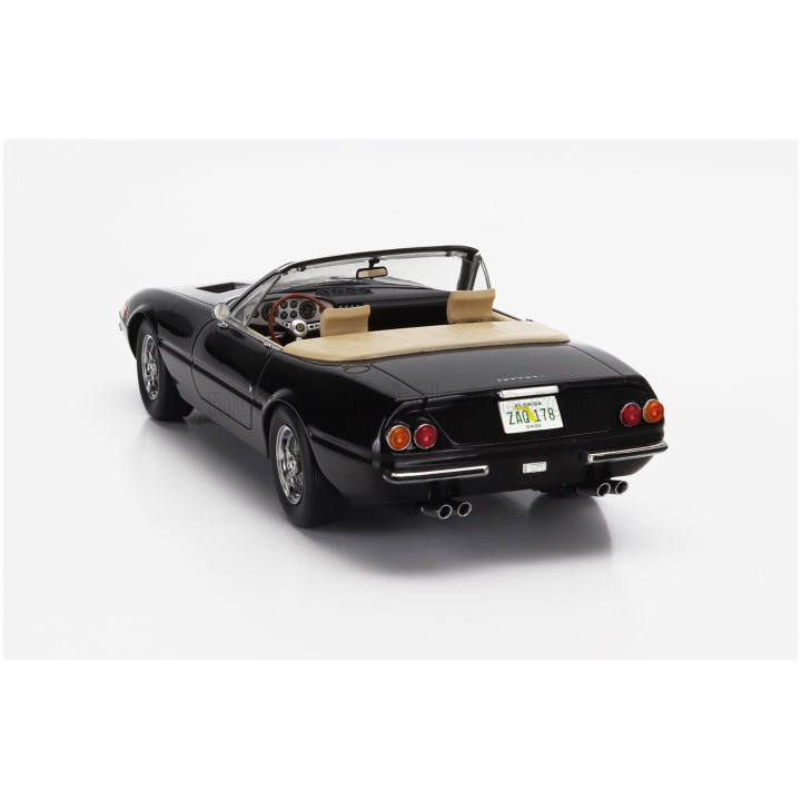 KK SCALE FERRARI 365 GTS DAYTONA SPIDER 1-SERIES OPEN USA VERSION 1969 - BLACK 1/18