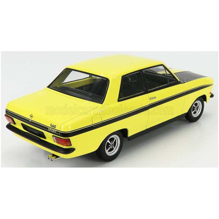 KK SCALE OPEL KADETT B SPORT 1973 - YELLOW BLACK 1/18