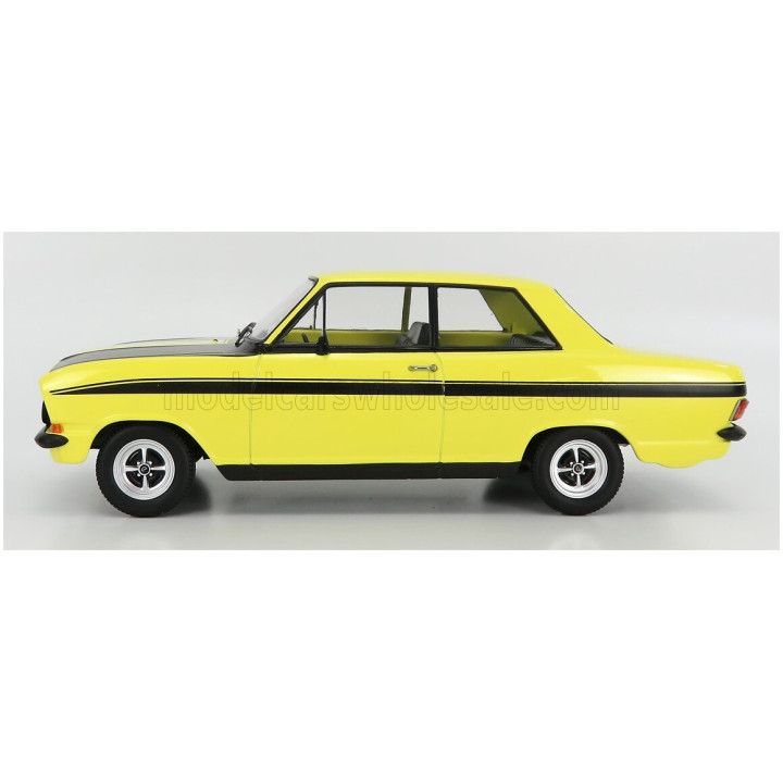 KK SCALE OPEL KADETT B SPORT 1973 - YELLOW BLACK 1/18