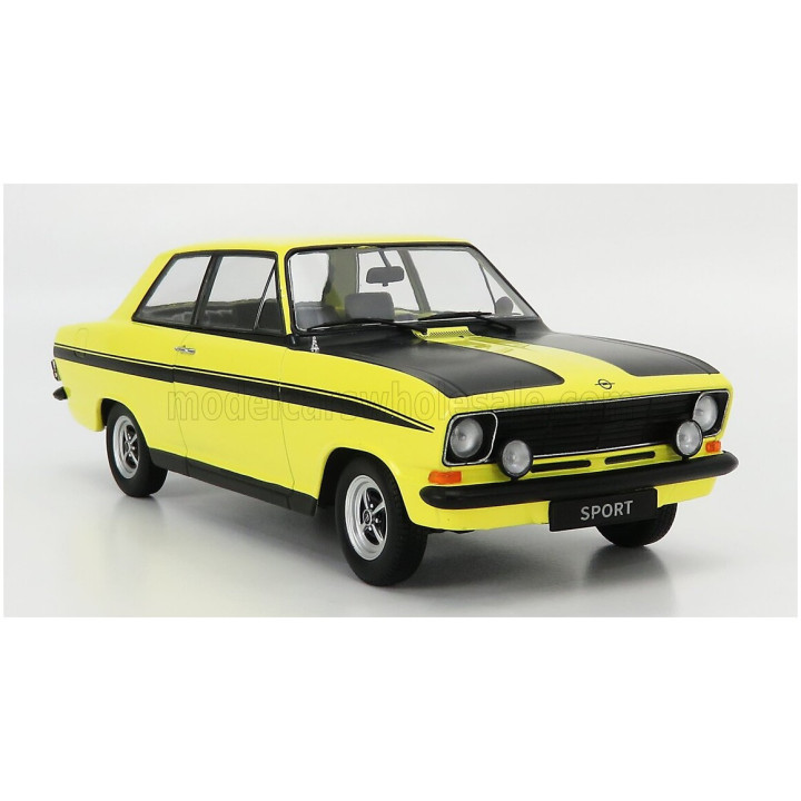 KK SCALE OPEL KADETT B SPORT 1973 - YELLOW BLACK 1/18
