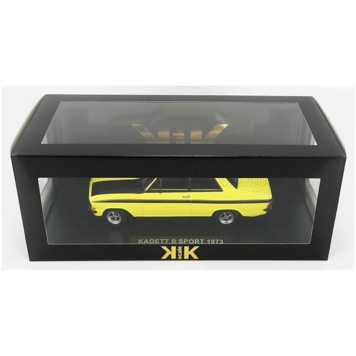 KK SCALE OPEL KADETT B SPORT 1973 - YELLOW BLACK 1/18