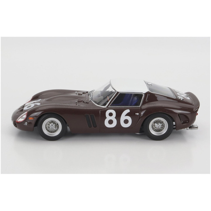 KK SCALE FERRARI 250 GTO 3.0L V12 COUPE N 86 4th TARGA FLORIO 1962 PIETRO FERRARO - GIORGIO SCARLATTI - BROWN WHITE 1/18