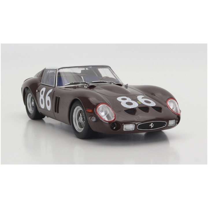 KK SCALE FERRARI 250 GTO 3.0L V12 COUPE N 86 4th TARGA FLORIO 1962 PIETRO FERRARO - GIORGIO SCARLATTI - BROWN WHITE 1/18