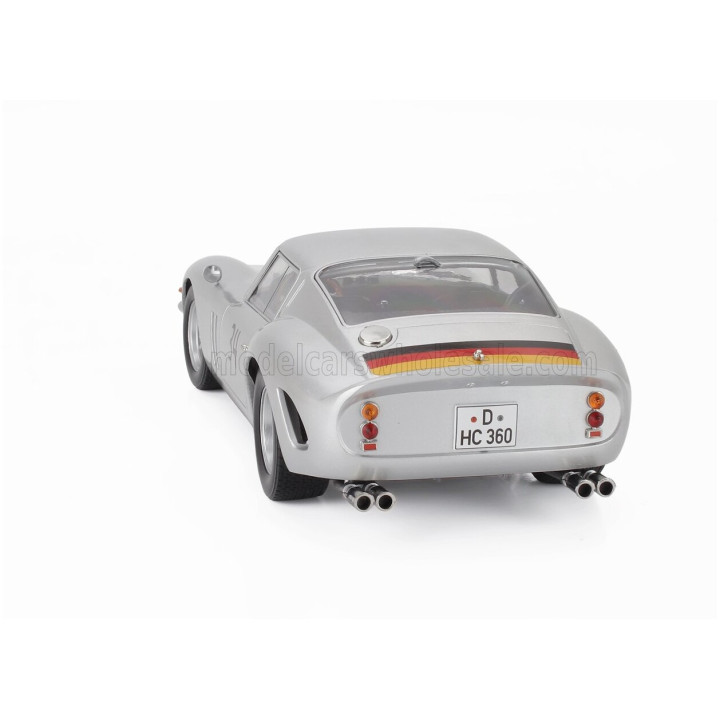 KK SCALE FERRARI 250 GTO 3.0L V12 COUPE N 34 DMV AVUS 1963 HERMANN CORDES - SILVER 1/18