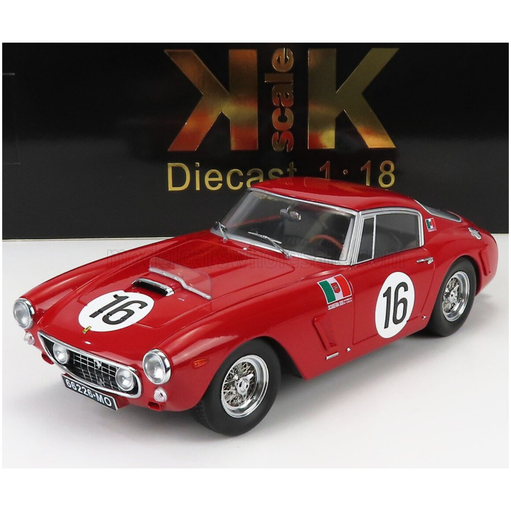 KK SCALE FERRARI 250GT SWB 3.0L V12 COUPE TEAM SCUDERIA SERENISSIMA N 16 24h LE MANS 1961 MAURICE TRINTIGNANT - CARLO MARIA