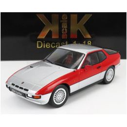 KK SCALE PORSCHE 924 TURBO COUPE 1986 - SILVER RED 1/18
