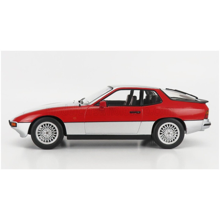 KK SCALE PORSCHE 924 TURBO COUPE 1986 - SILVER RED 1/18