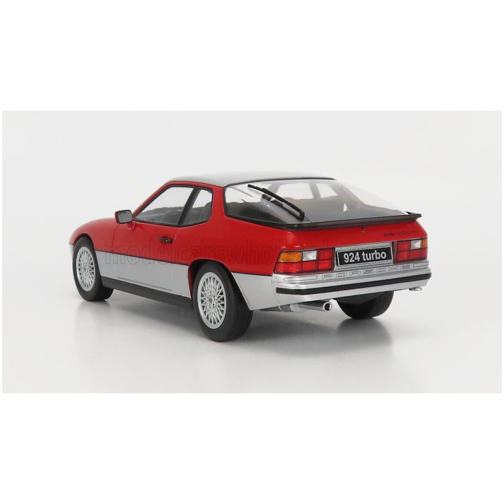 KK SCALE PORSCHE 924 TURBO COUPE 1986 - SILVER RED 1/18