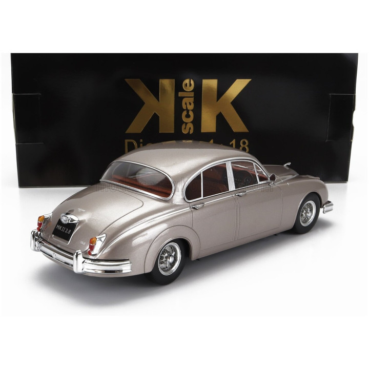 KK SCALE JAGUAR MKII 3.8 RHD 1959 - PEARL SILVER 1/18