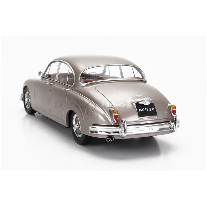 KK SCALE JAGUAR MKII 3.8 RHD 1959 - PEARL SILVER 1/18