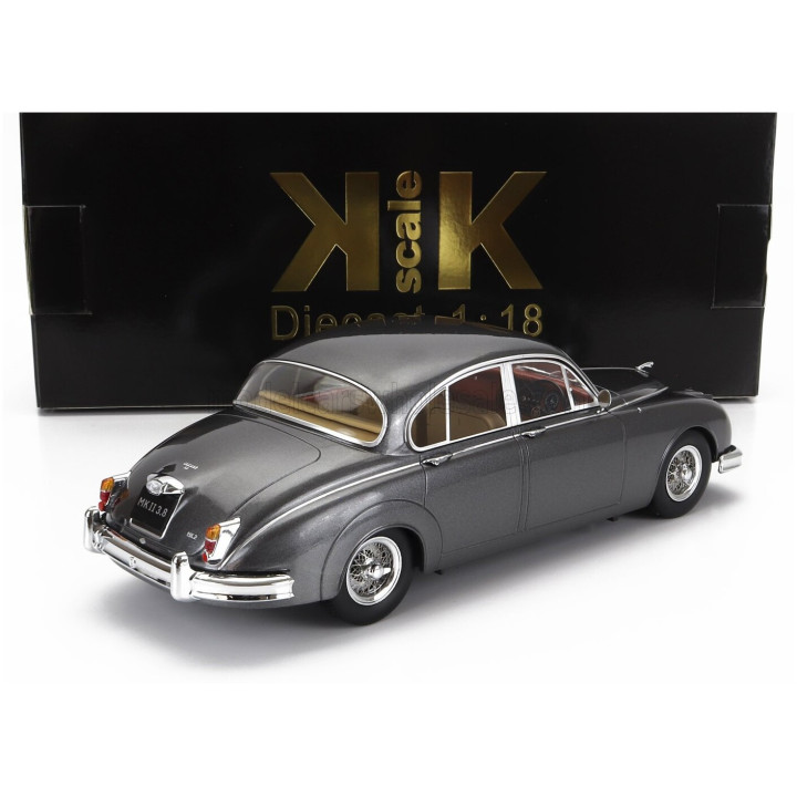 KK SCALE JAGUAR MKII 3.8 RHD 1959 - DARK GREY MET 1/18