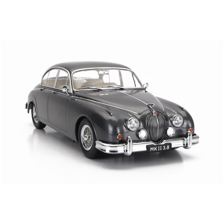 KK SCALE JAGUAR MKII 3.8 RHD 1959 - DARK GREY MET 1/18