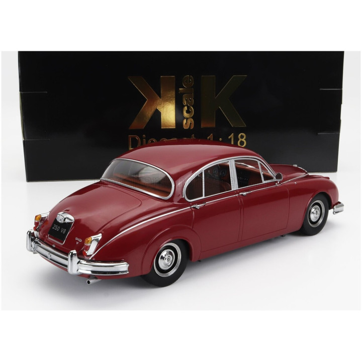KK SCALE DAIMLER 250 V6 LHD 1962 - BROWN INTERIOR - RED 1/18