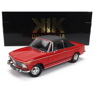 KK SCALE BMW 2002 CABRIOLET 1968 - WITH REMOVABLE SOFT-TOP - RED 1/18