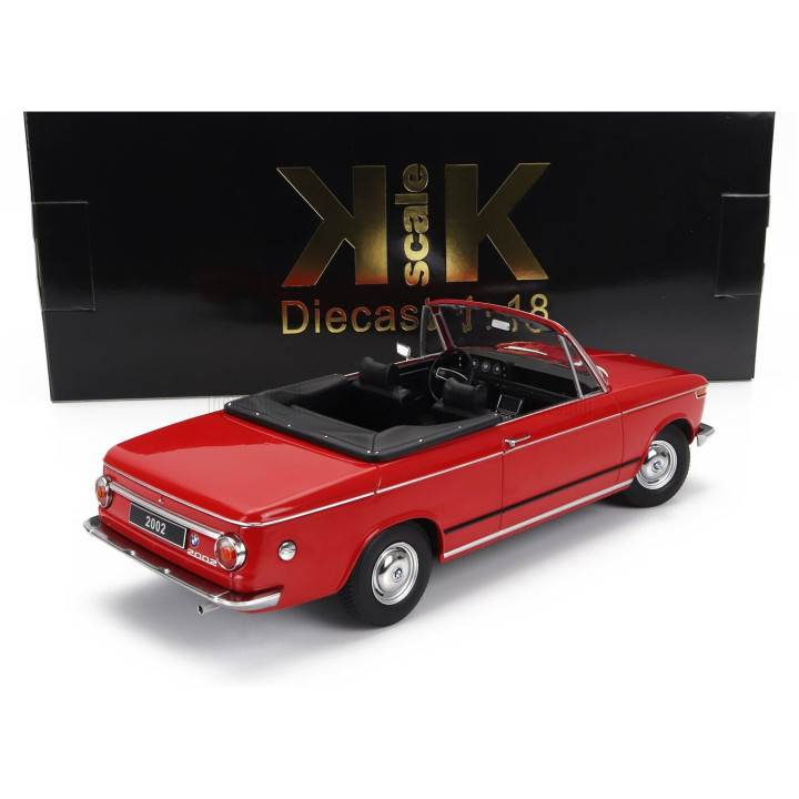 KK SCALE BMW 2002 CABRIOLET 1968 - WITH REMOVABLE SOFT-TOP - RED 1/18