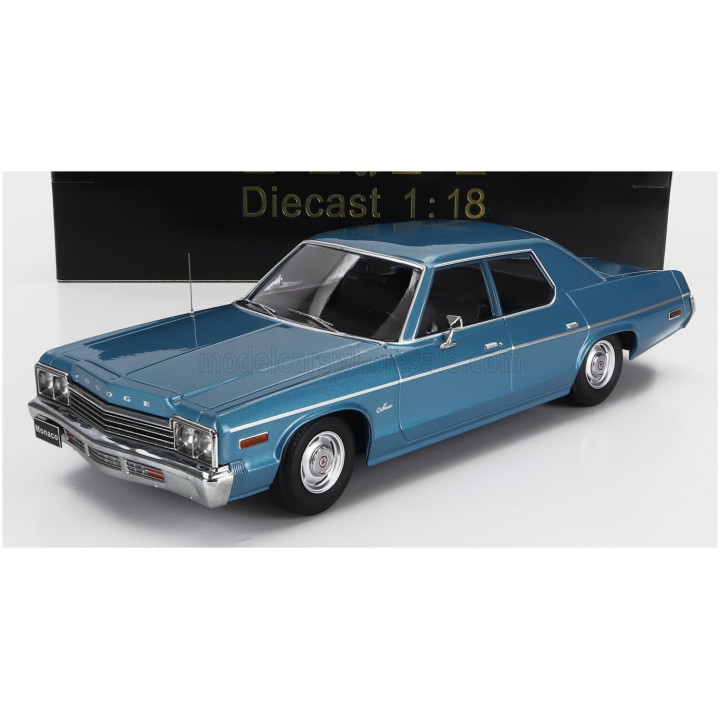 KK SCALE DODGE MONACO 1974 - LIGHT BLUE MET 1/18