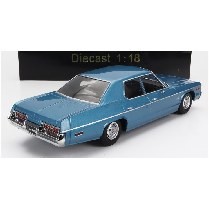 KK SCALE DODGE MONACO 1974 - LIGHT BLUE MET 1/18