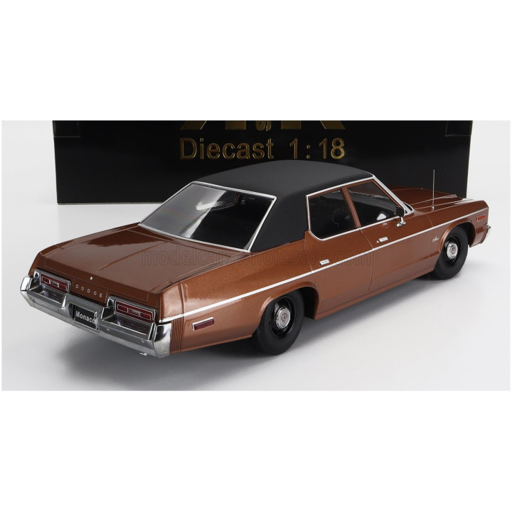 KK SCALE DODGE MONACO 1974 - BROWN BLACK 1/18