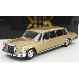 KK SCALE MERCEDES BENZ S-CLASS 600 LWB PULLMAN (W100) 1964 - GOLD MET 1/18