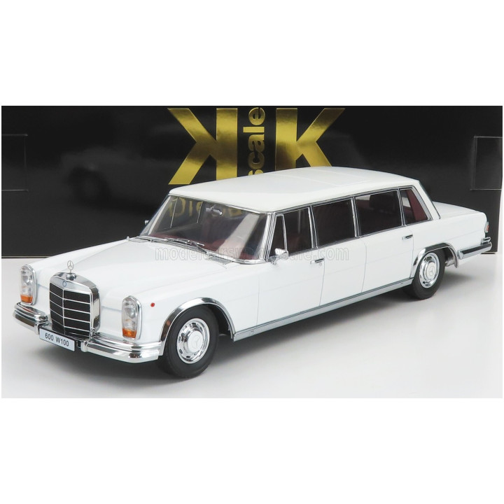 KK SCALE MERCEDES BENZ S-CLASS 600 LWB PULLMAN (W100) 1964 - WHITE 1/18