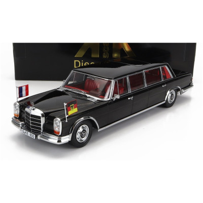 KK SCALE MERCEDES BENZ S-CLASS 600 LWB PULLMAN (W100) WILLY BRANDT - GEORGES POMPIDOU 1964 - BLACK 1/18