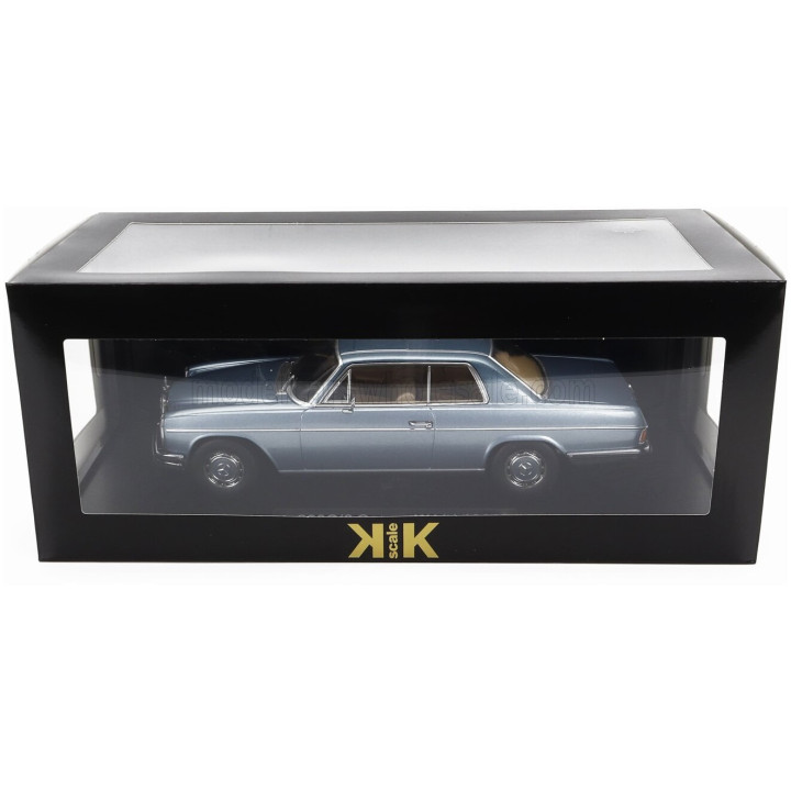 KK SCALE MERCEDES BENZ 280C/8 (W114) COUPE 1969 - LIGHT BLUE MET 1/18