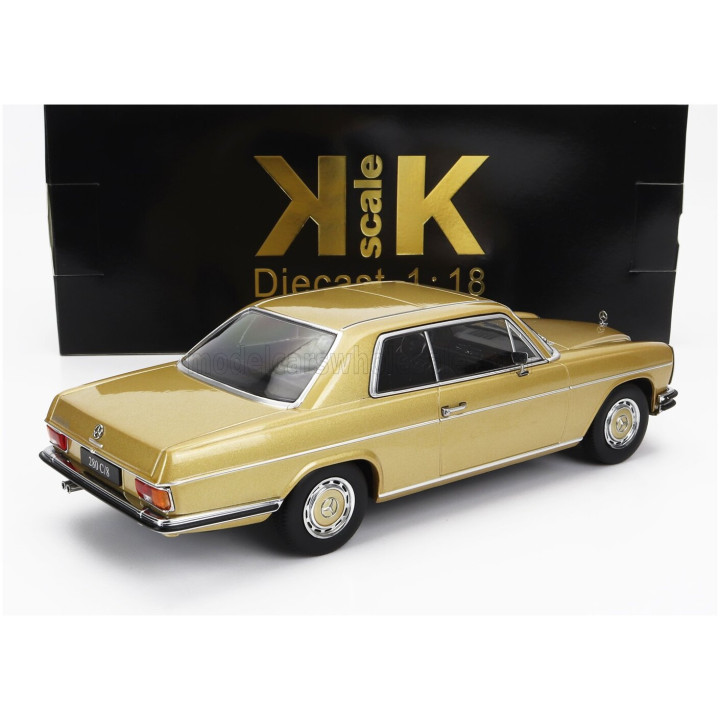 KK SCALE MERCEDES BENZ 280C/8 (W114) COUPE 1969 - GOLD MET 1/18