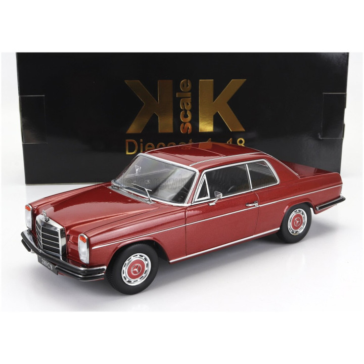KK SCALE MERCEDES BENZ 280C/8 (W114) COUPE 1969 - RED MET 1/18