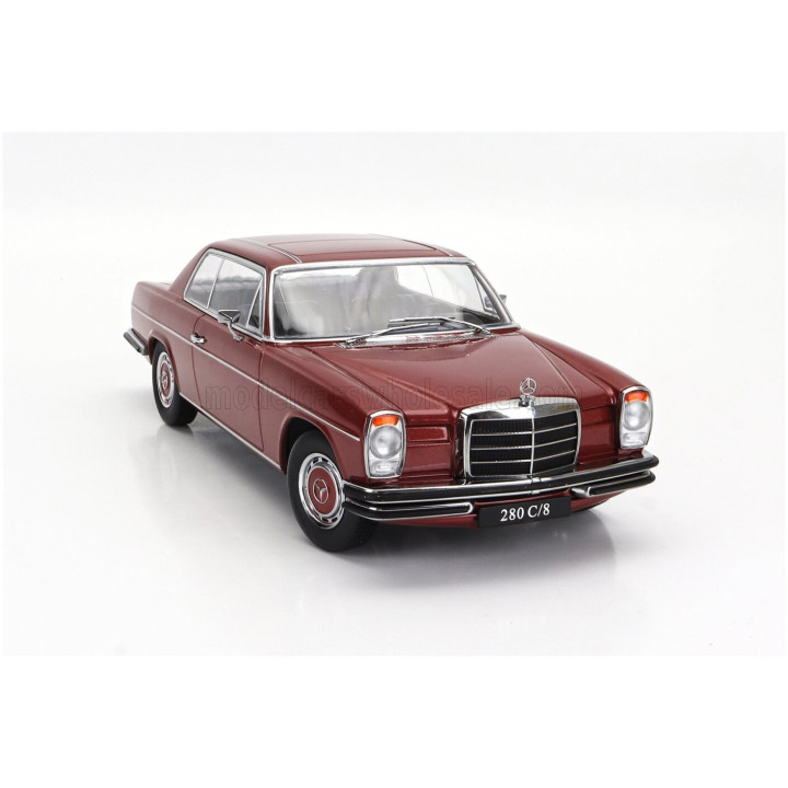 KK SCALE MERCEDES BENZ 280C/8 (W114) COUPE 1969 - RED MET 1/18