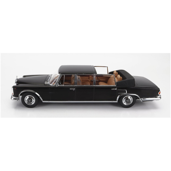 KK SCALE MERCEDES BENZ S-CLASS 600 PULLMAN (W100) LANDAULET SEMICONVERTIBLE 1964 - BLACK 1/18