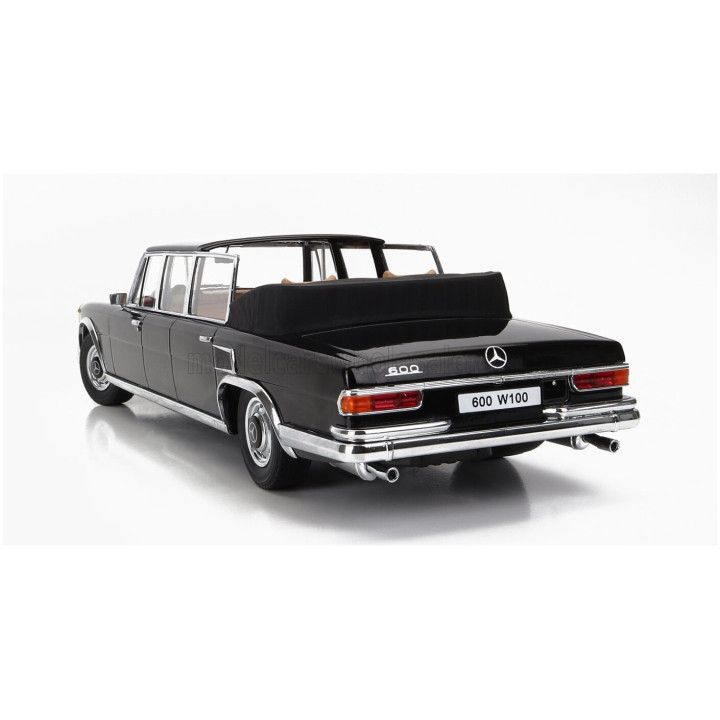 KK SCALE MERCEDES BENZ S-CLASS 600 PULLMAN (W100) LANDAULET SEMICONVERTIBLE 1964 - BLACK 1/18