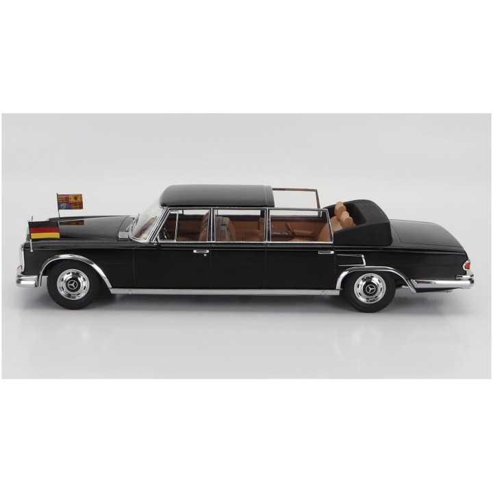 KK SCALE MERCEDES BENZ S-CLASS 600 PULLMAN (W100) LANDAULET SEMICONVERTIBLE QUEEN ELIZABETH II - KURT GEORG KIESINGER 1965