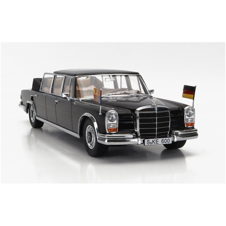 KK SCALE MERCEDES BENZ S-CLASS 600 PULLMAN (W100) LANDAULET SEMICONVERTIBLE QUEEN ELIZABETH II - KURT GEORG KIESINGER 1965