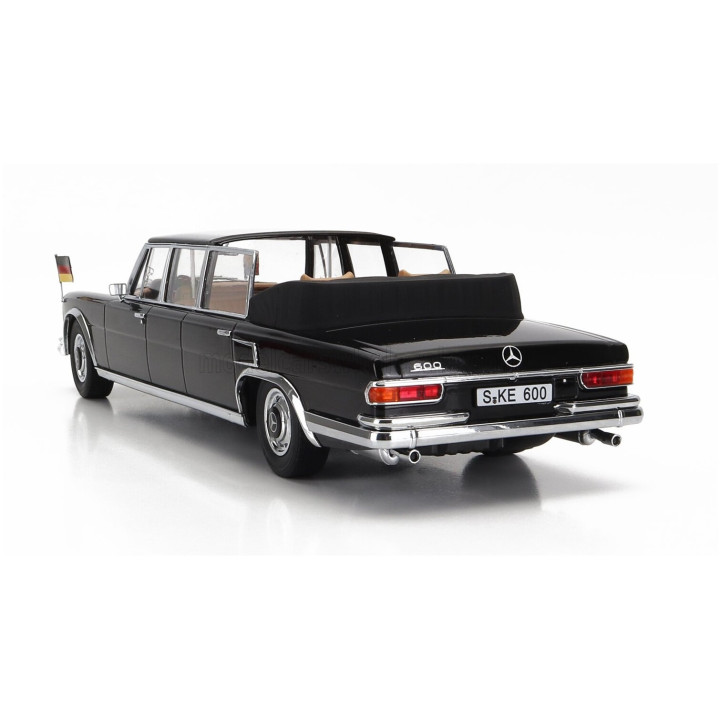 KK SCALE MERCEDES BENZ S-CLASS 600 PULLMAN (W100) LANDAULET SEMICONVERTIBLE QUEEN ELIZABETH II - KURT GEORG KIESINGER 1965