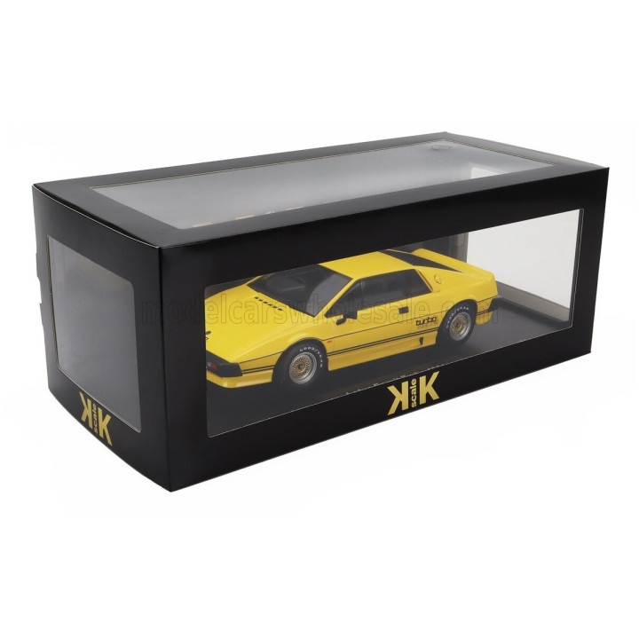 KK SCALE LOTUS ESPRIT TURBO 1981 - YELLOW BLACK 1/18