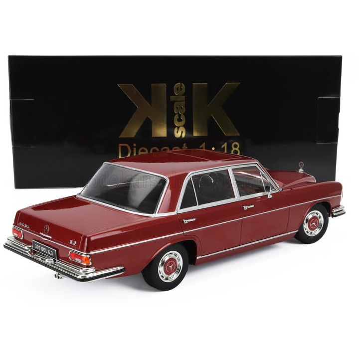 KK SCALE MERCEDES BENZ S-CLASS 300SEL 6.3 (W109) 1967-1972 - RED MET 1/18