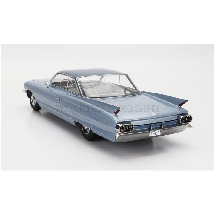 KK SCALE CADILLAC SERIES 62 COUPE DEVILLE 1961 - LIGHT BLUE MET 1/18