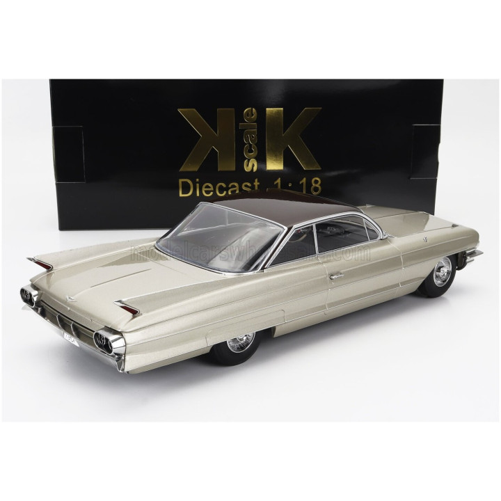 KK SCALE CADILLAC SERIES 62 COUPE DEVILLE 1961 - BEIGE BROWN 1/18