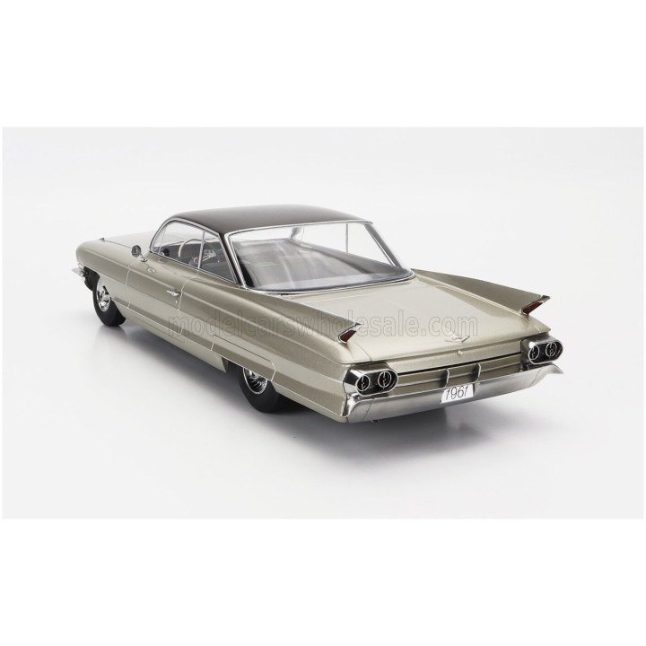 KK SCALE CADILLAC SERIES 62 COUPE DEVILLE 1961 - BEIGE BROWN 1/18