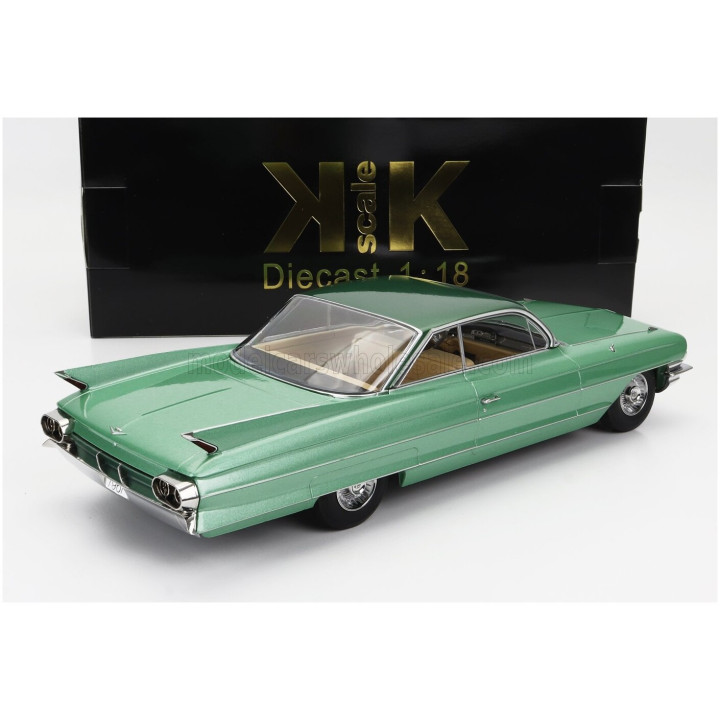 KK SCALE CADILLAC SERIES 62 COUPE DEVILLE 1961 - LIGHT GREEN MET 1/18