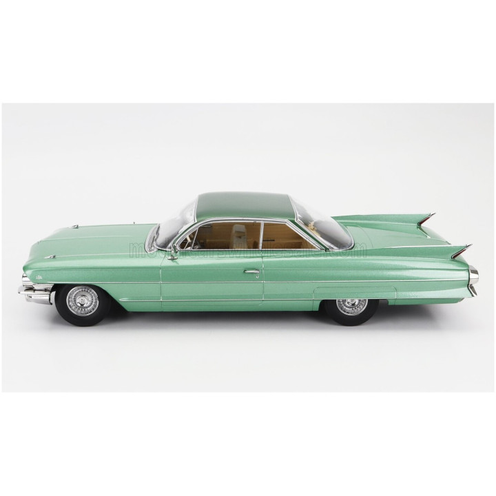 KK SCALE CADILLAC SERIES 62 COUPE DEVILLE 1961 - LIGHT GREEN MET 1/18