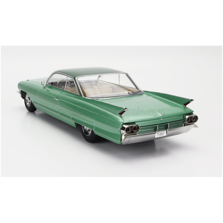 KK SCALE CADILLAC SERIES 62 COUPE DEVILLE 1961 - LIGHT GREEN MET 1/18